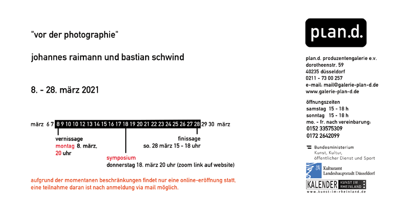 vor der photographie - johannes raimann und bastian schwind
